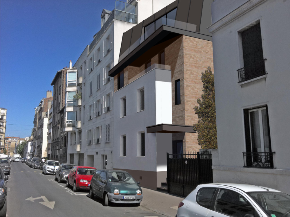 Illustration du projet : Maison de ville à Boulogne réalisé par Cadre Architecteurs